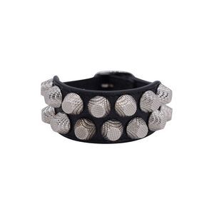 Balenciaga Black and Silver Bracelet
